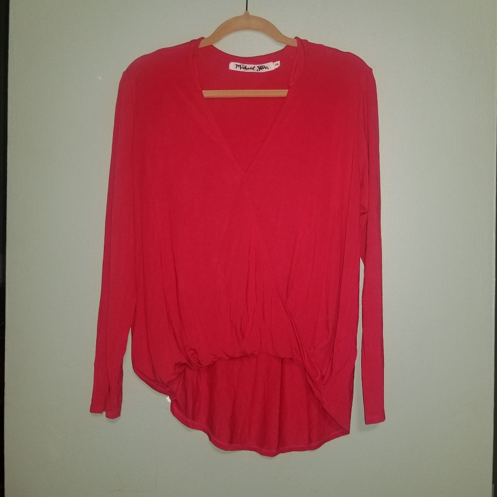 Michael Stars Long sleeve Surplice Tee